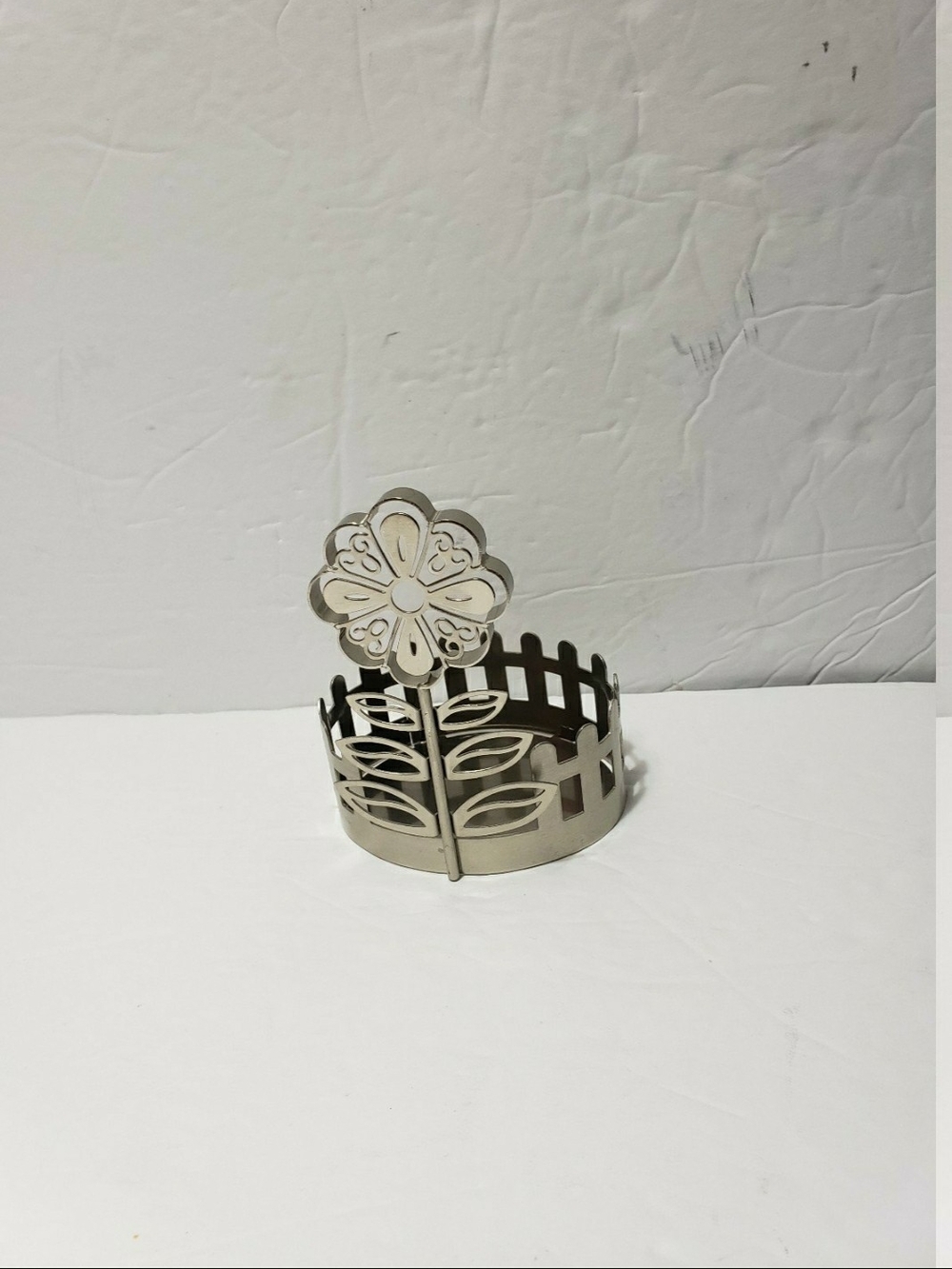 BATH & BODY WORKS Small Silver Oval Candle Holder